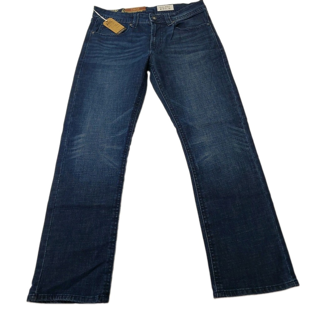 T K Axel Men's Slim Bootcut Stretch Jeans Dark Wash 32 X 32 NWT